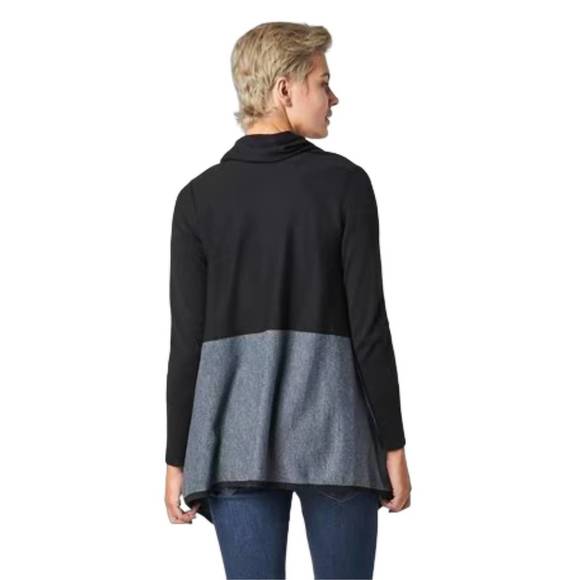 NEW SMARTWOOL edgewood wrap sweater in black - Picture 3 of 3